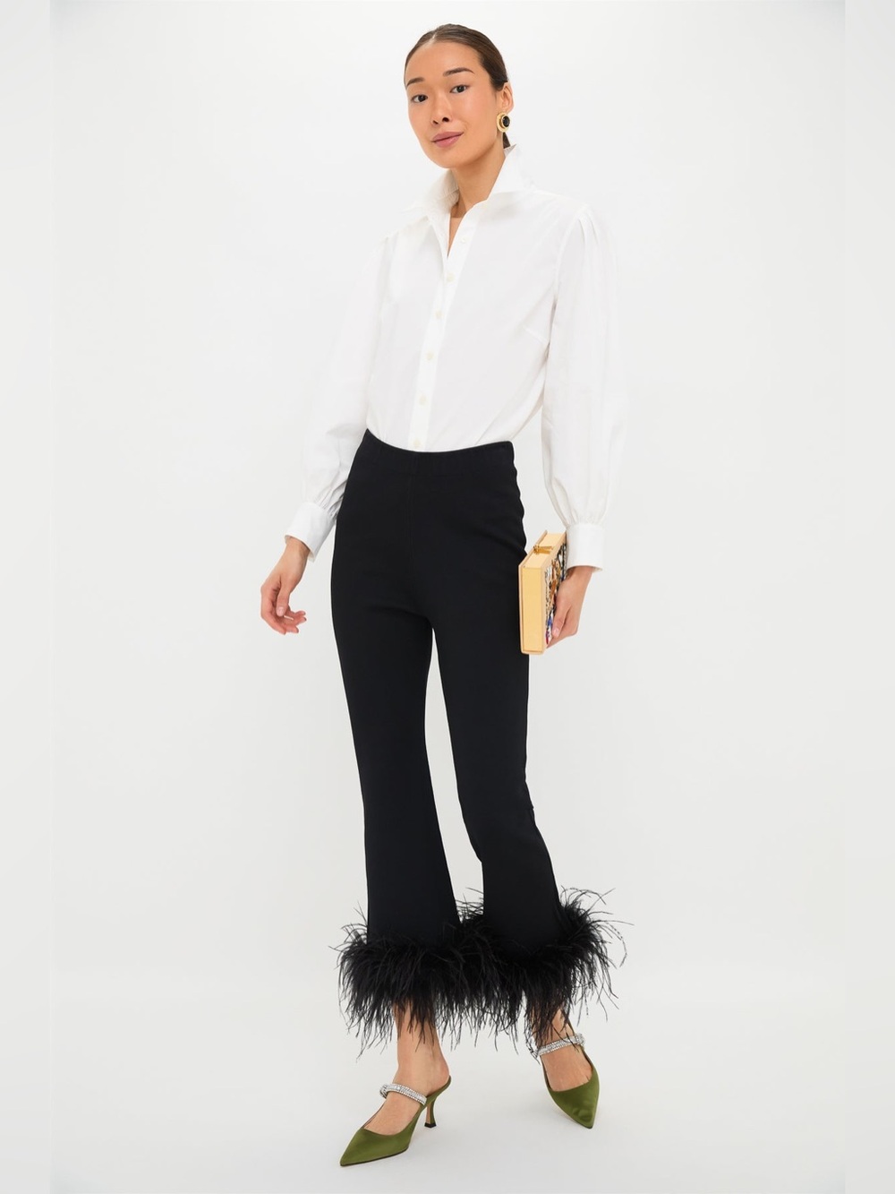 NWT Tuckernuck Easton Black V-Neck Feather Top & Pants | XS - Picture 5 of 13